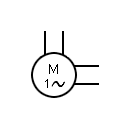 Símbolo del motor de inducción monofásico