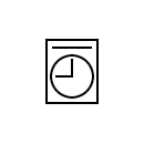 Símbolo del reloj registrador de horario