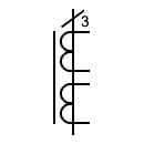 Símbolo del transformador de corriente doble